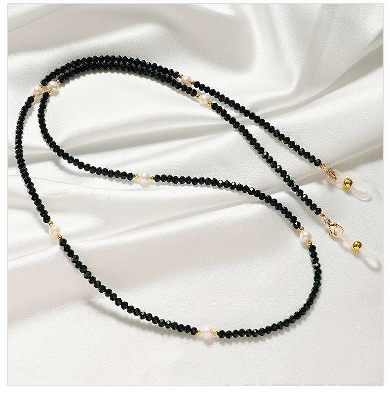 Sunglass Retainer Cord - Perłowy kryształowy łańcuszek do okularów damskie