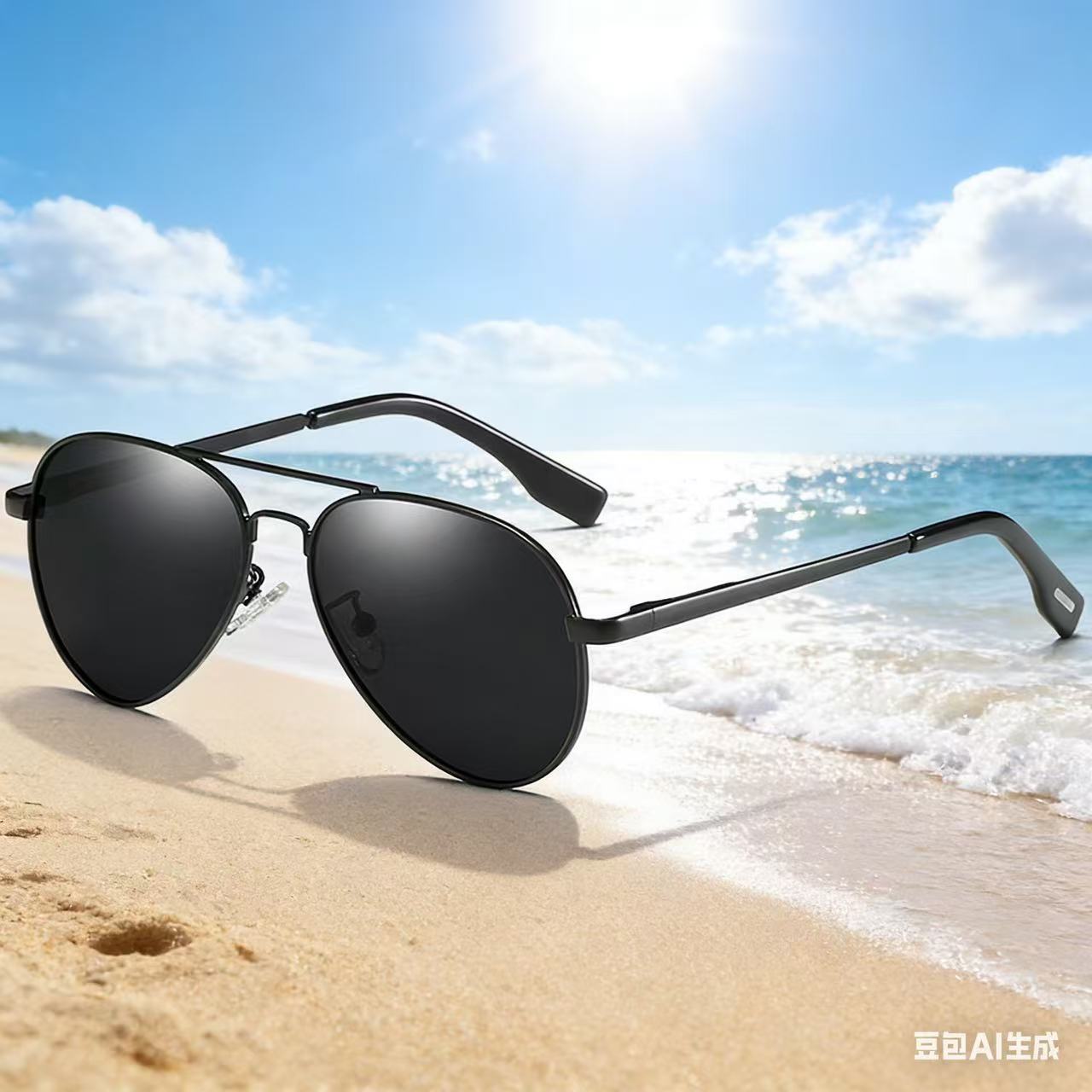 Sunglasses Aviator Polarized - Okulary przeciwsłoneczne unisex, małe oprawki, polaryzacyjne,