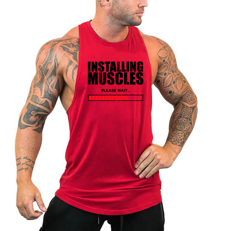 Tank Top Muscle - Instalowanie mięśni Proszę poczekać Kamizelka z