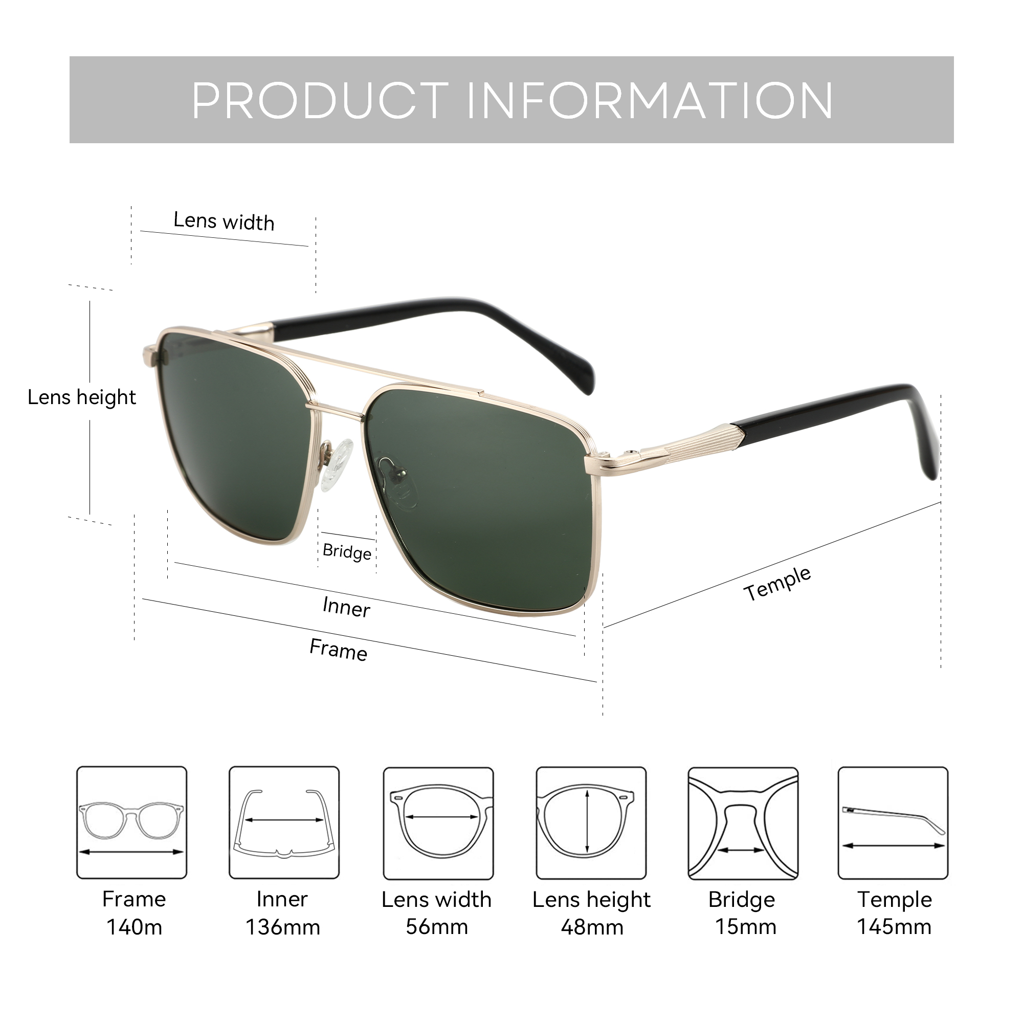 Okulary przeciwsłoneczne męski – Sunglasses Aviator Polarized recenzja i cena