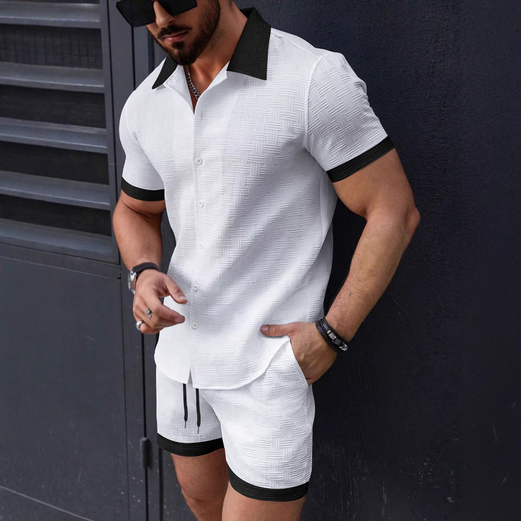Modne zestawy męskie: lniany g – Short Linen Drawstring recenzja i cena