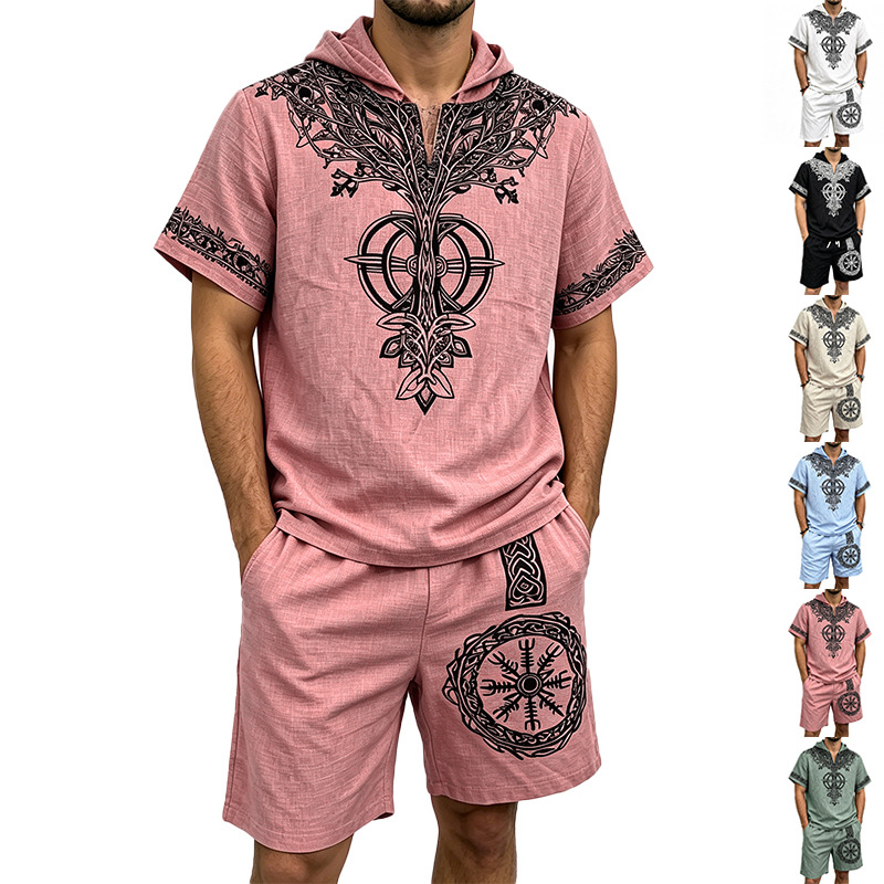 Męski zestaw letni: bluzka z k – Short Linen Drawstring recenzja i cena