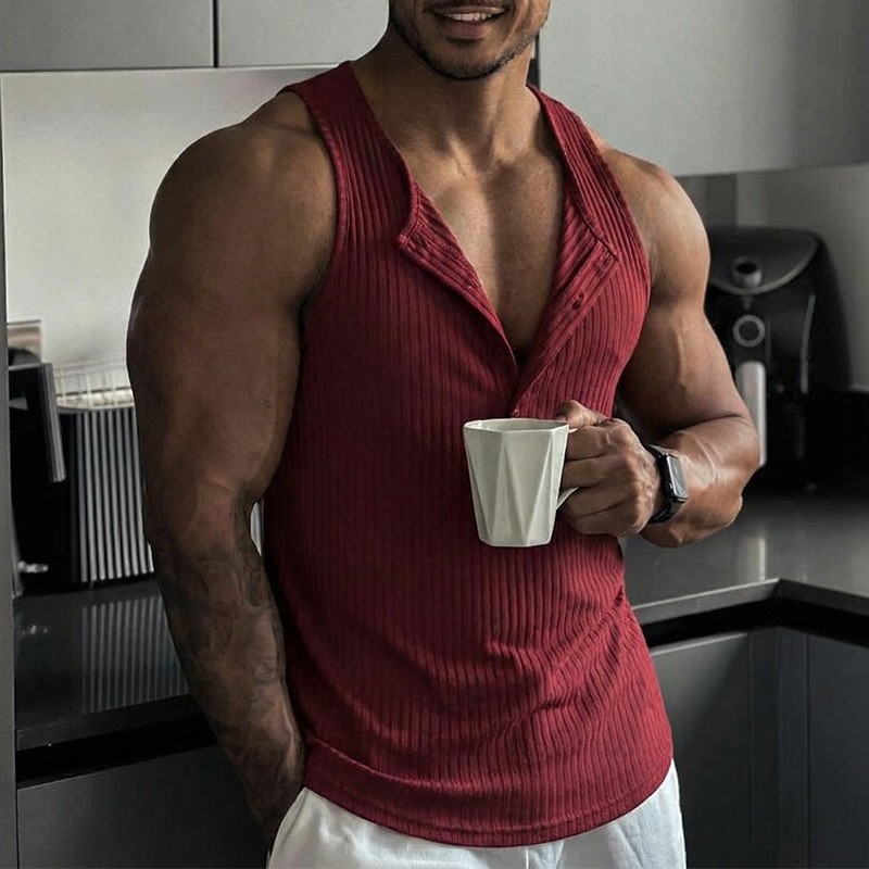 Sportowy top bez rękawów, jedn – Tank Top Muscle recenzja i cena